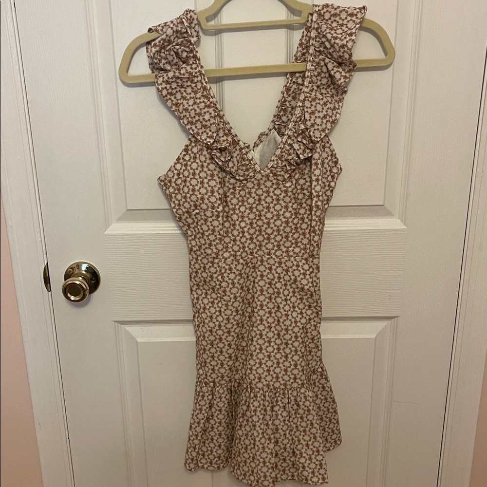 MINKPINK Brown Floral Mini Dress